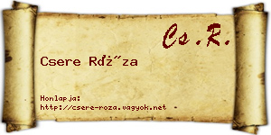 Csere Róza névjegykártya